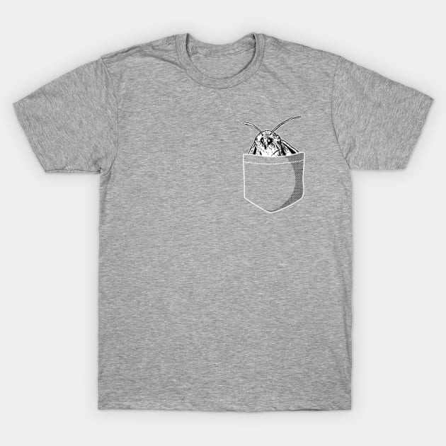 Pocket Moth T-Shirt by dumbshirts